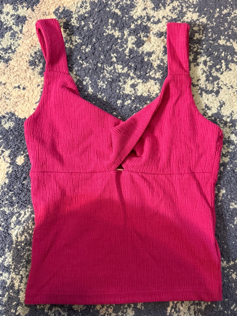 Women’s O’Neill Fuchsia Ribbed Tank Top with Twist Front